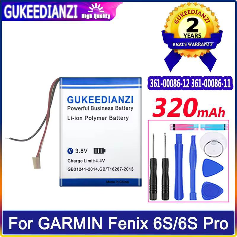 Batterie pour montre de sport intelligente 361-00086-12 361-00086-11 320mAh pour Garmin Forerunner 2