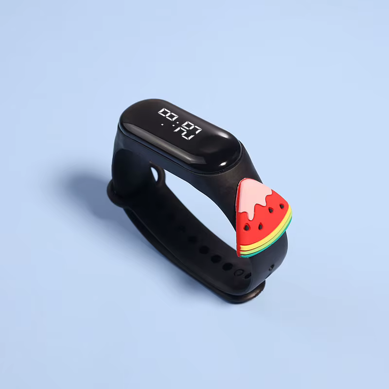 Montre connectée de sport pour enfants, Bracelet en Silicone d'extérieur, électronique, dessin animé