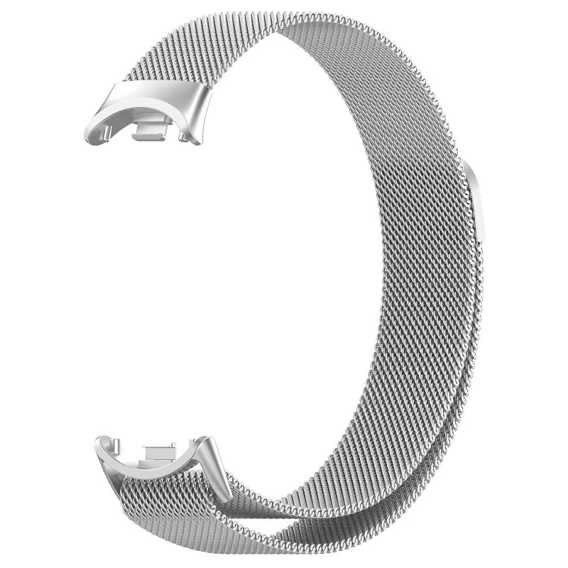 Bracelet en métal pour Xiaomi Mi Band 8 9 10, avec boîtier en TPU, protection d'écran souple, boucle