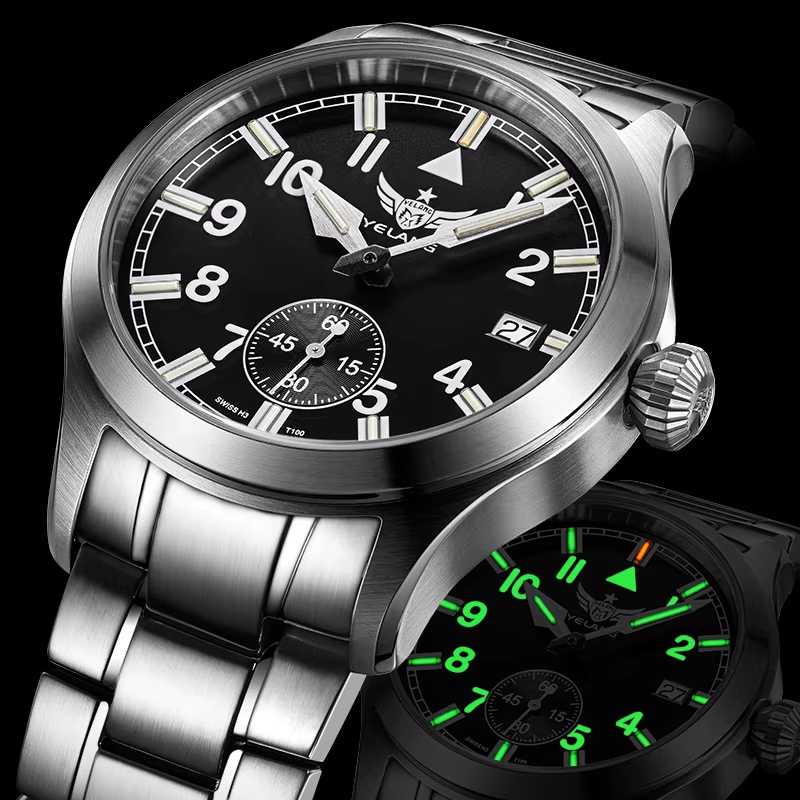 Yelang-Montre à Quartz Minimaliste pour Homme d'Affaires, H3, T100, 42mm, VL48, Mouvement Profession