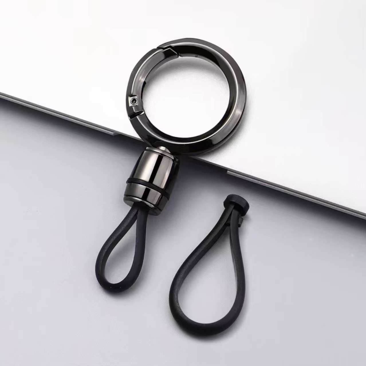 Porte-clés de voiture, sangle de porte-clés avec anneau en métal, accessoires de porte-clés minimali