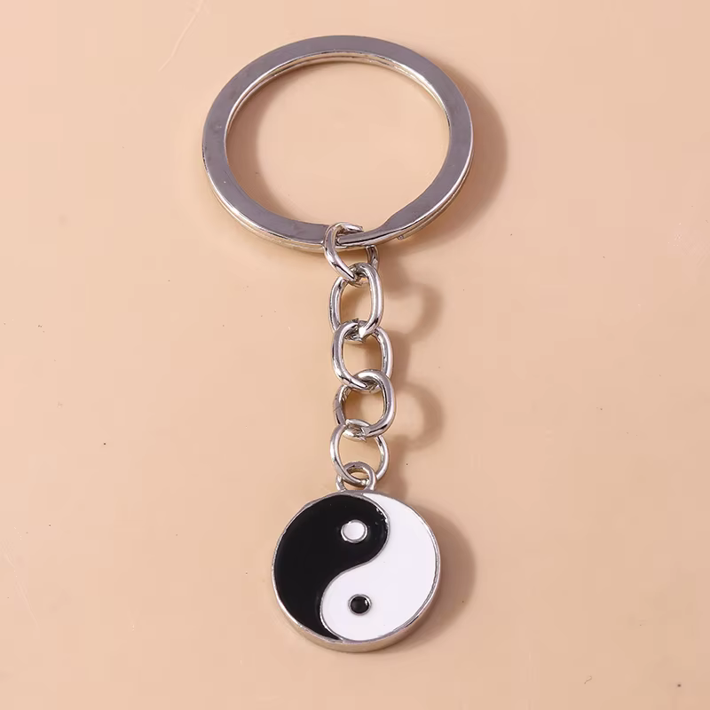 Porte-clés traditionnel chinois Tai Chi pour clé de voiture, cadeaux Souvenirs pour femmes et hommes