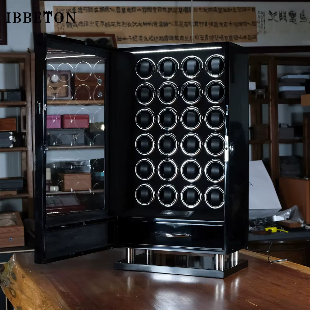 Remontoir de Montre existent avec Écran Tactile LCD, Boîte de Rangement en Bois, Coffre-Fort, Déverr