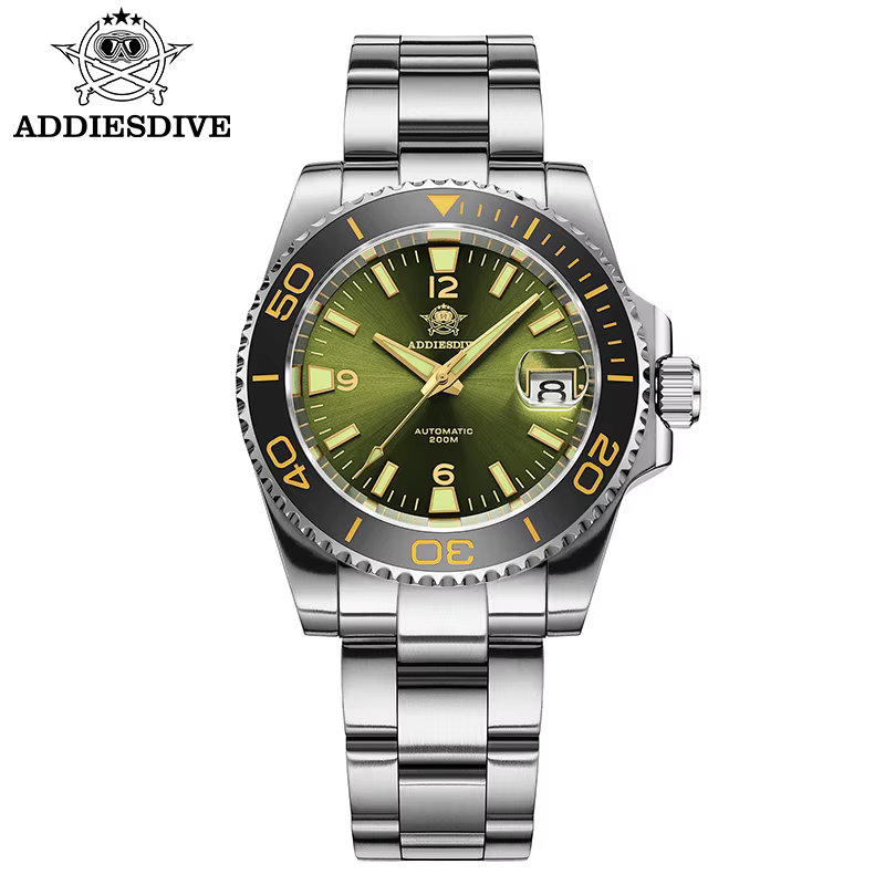 ADDIESDIVE nouvelle montre de plongée cadeau hommes 8215 automatique saphir AR revêtement verre céra
