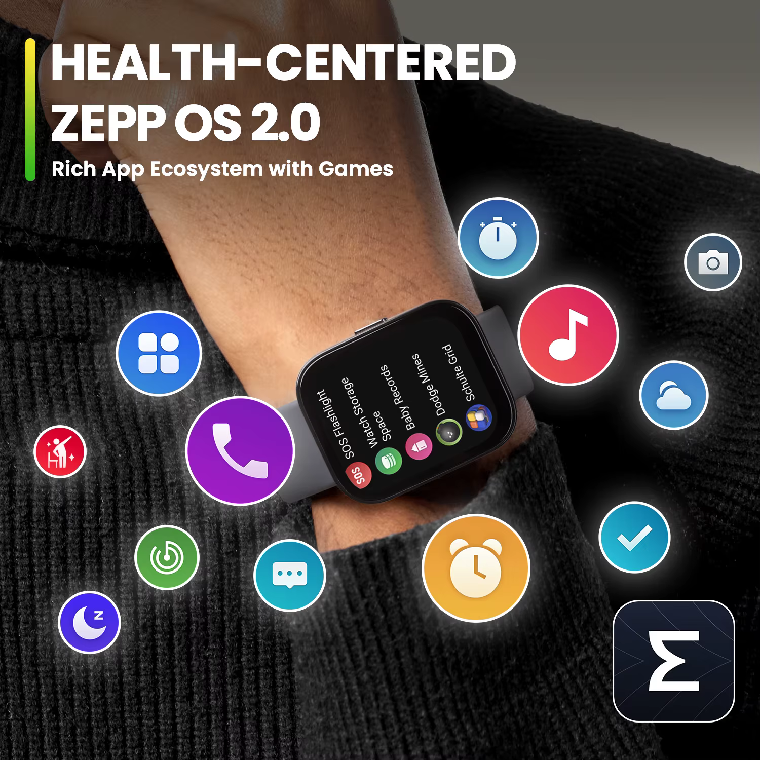Montre connectée Amazfit Bip 5 reconditionnée, 46mm, surveillance du sommeil, fréquence cardiaque 24