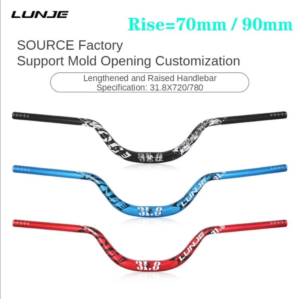 Guidon de vélo de montagne, grand Angle 70/90mm, poignée 720/780mm, accessoires vtt, pièces de vélo