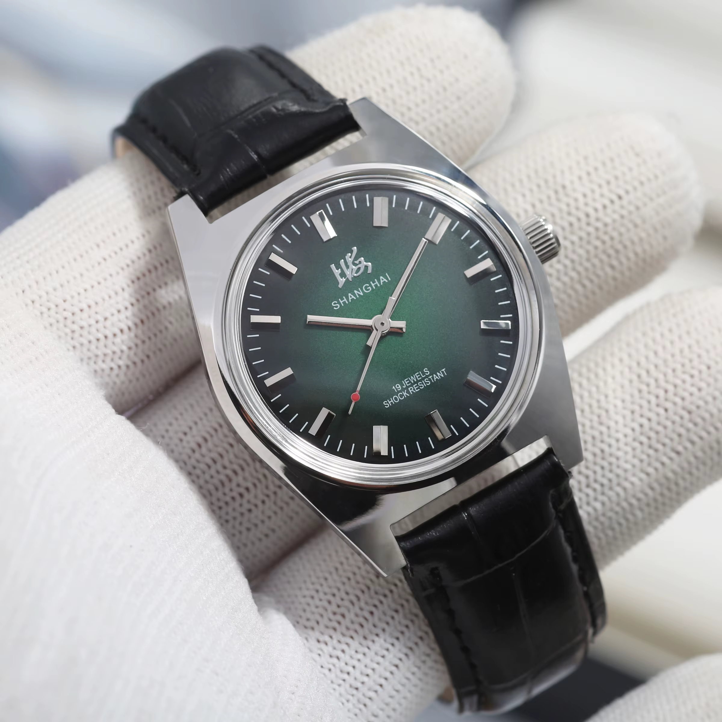 Montre mécanique Shanghai de 36 mm à remontage manuel, modèle 7120, étanche, montre chinoise pour ho