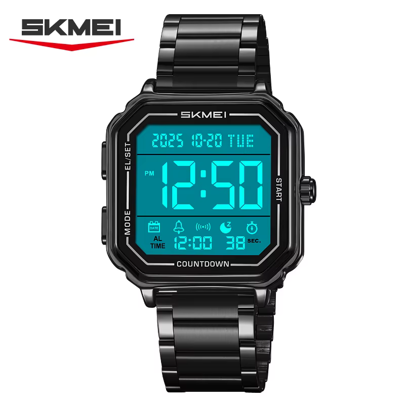 Montre sport SKMEI 2559 avec écran rétroéclairé, montre décontractée pour homme, chronographe numéri