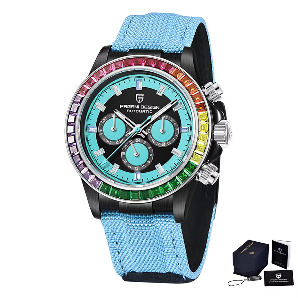 PAGANI DESIGN PD-1732 montre mécanique automatique 40MM V2 cercle arc-en-ciel montre-bracelet multif