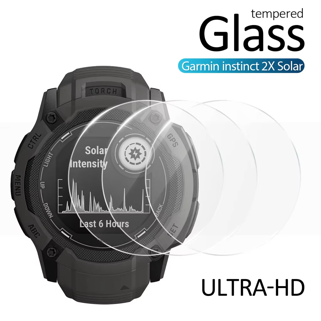 Protecteur d'écran en verre trempé pour Garmin Instinct 2X, 2 pièces, Film de protection anti-rayure