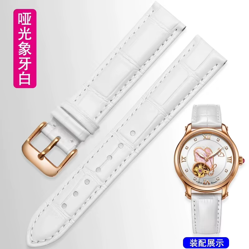 Bracelet blanc pour Tissot Cartier DW 12 14mm 15mm 16mm 17mm 18mm 20mm, boucle de montre en métal or