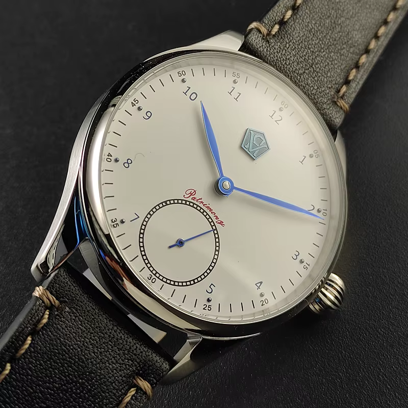 VaKuy montre mécanique manuelle broche bleue rôtie mouette ST3621 Jones épée Vintage affaires hommes