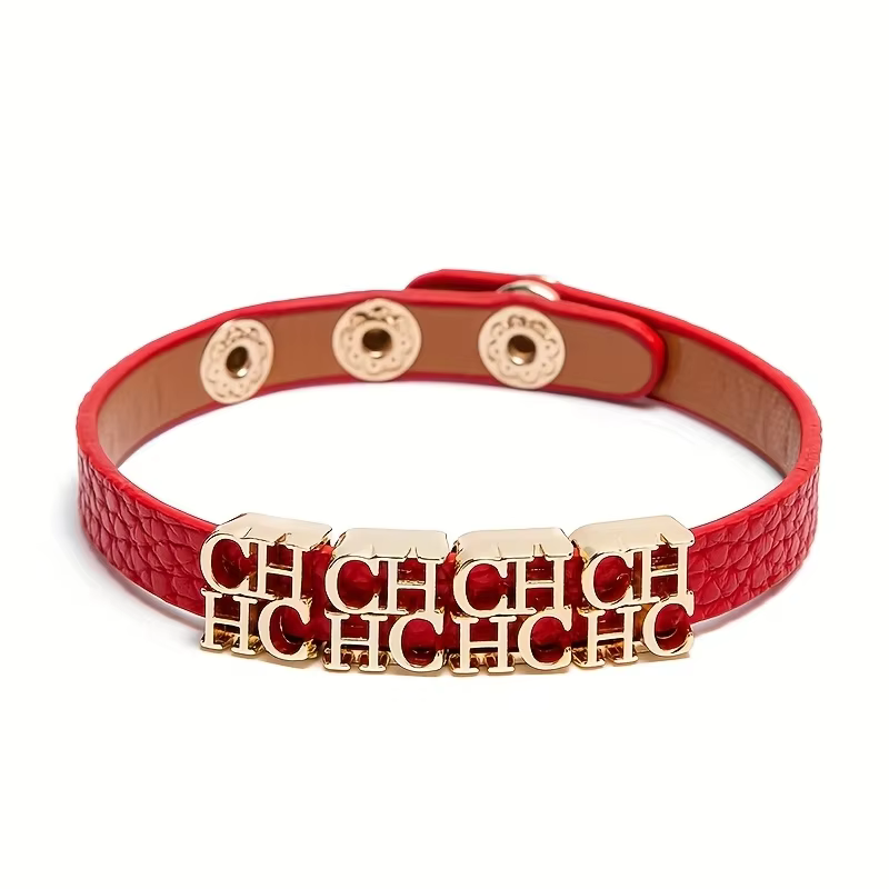Bracelet en cuir avec étiquette alphabet, boucle réglable, accessoires de mode, usage quotidien, occ
