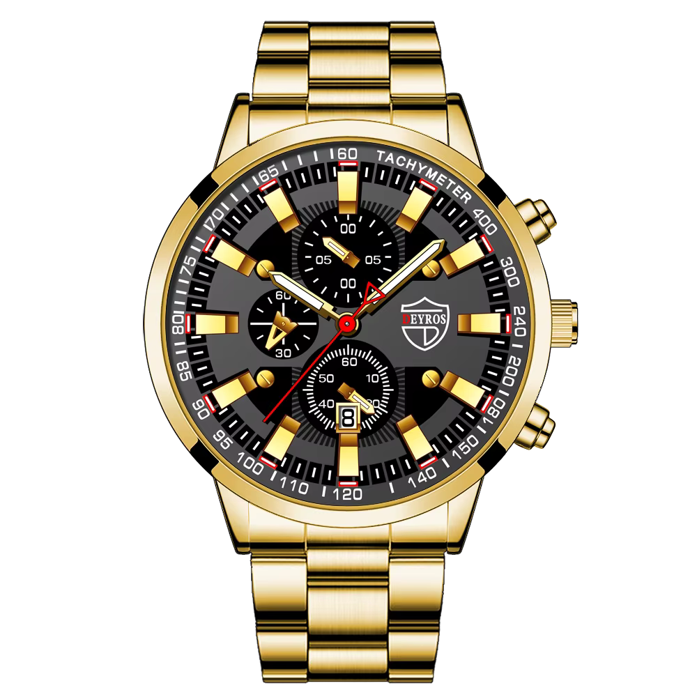 montre homme Montre-bracelet à Quartz en acier inoxydable pour homme, accessoire de luxe, style Busi