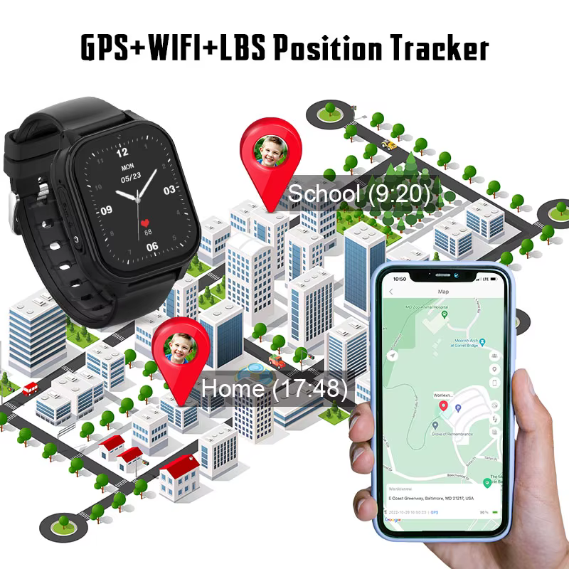 Montre connectée 4G pour enfant, SOS, GPS, WiFi, montre-bracelet, Whatsapp, KT19Pro MAX, Android 8.1
