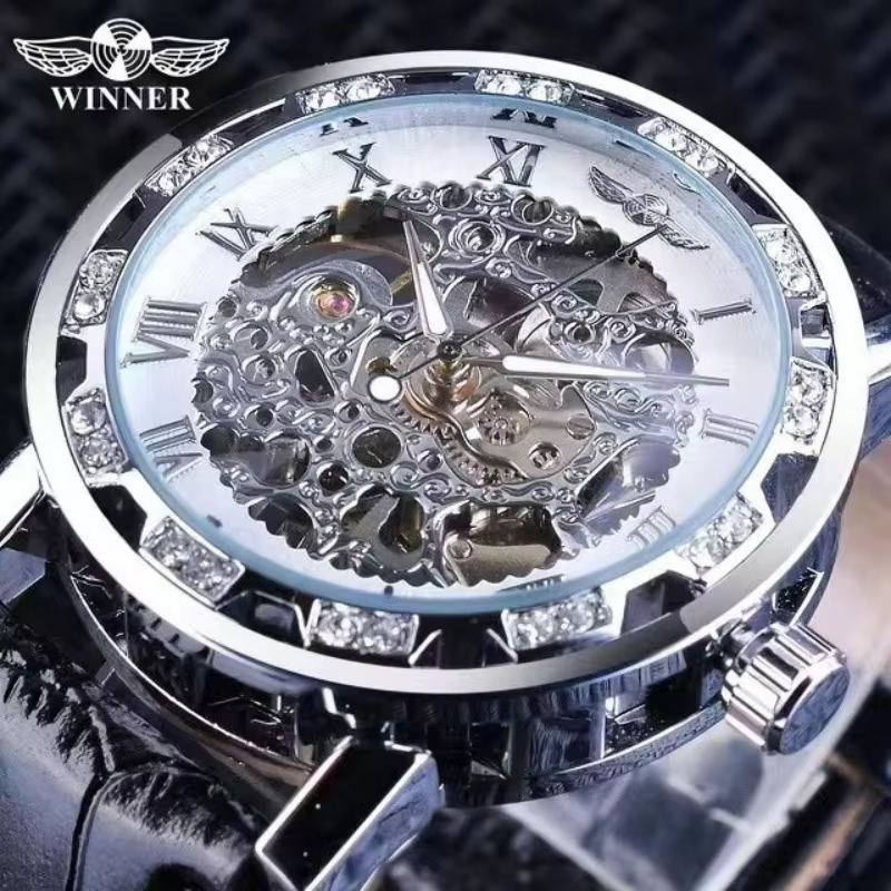Montre mécanique rétro haut de gamme pour homme, design ajouré, cool et élégante, version coréenne,