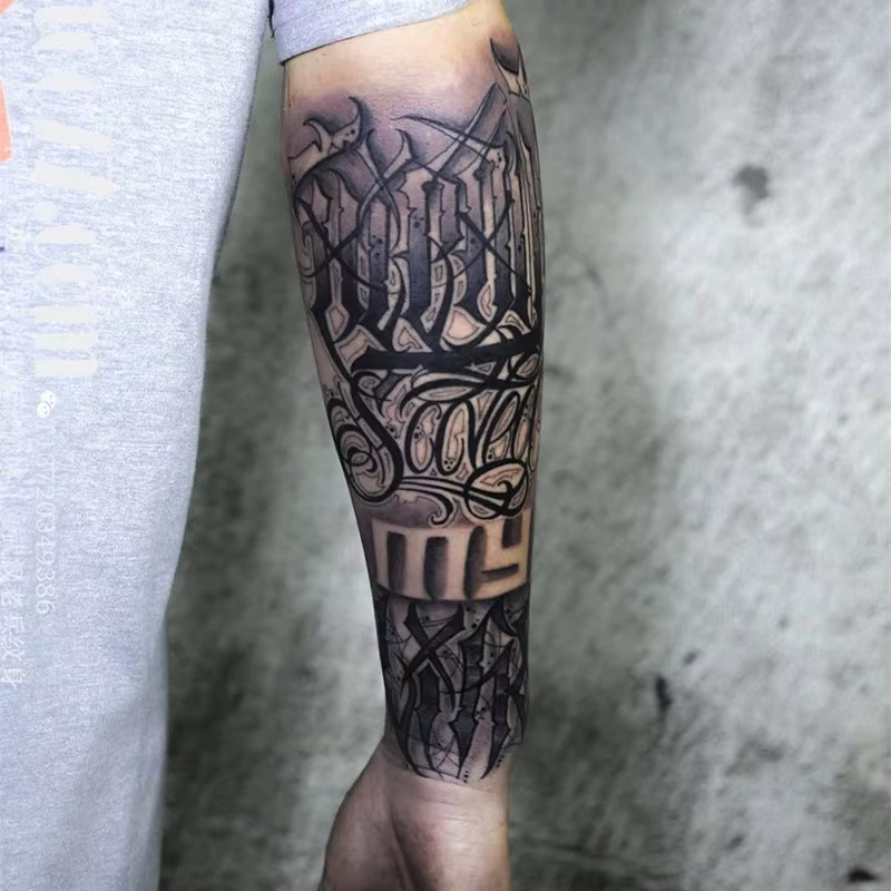 Autocollant de tatouage de bras, tatouages temporaires sympas