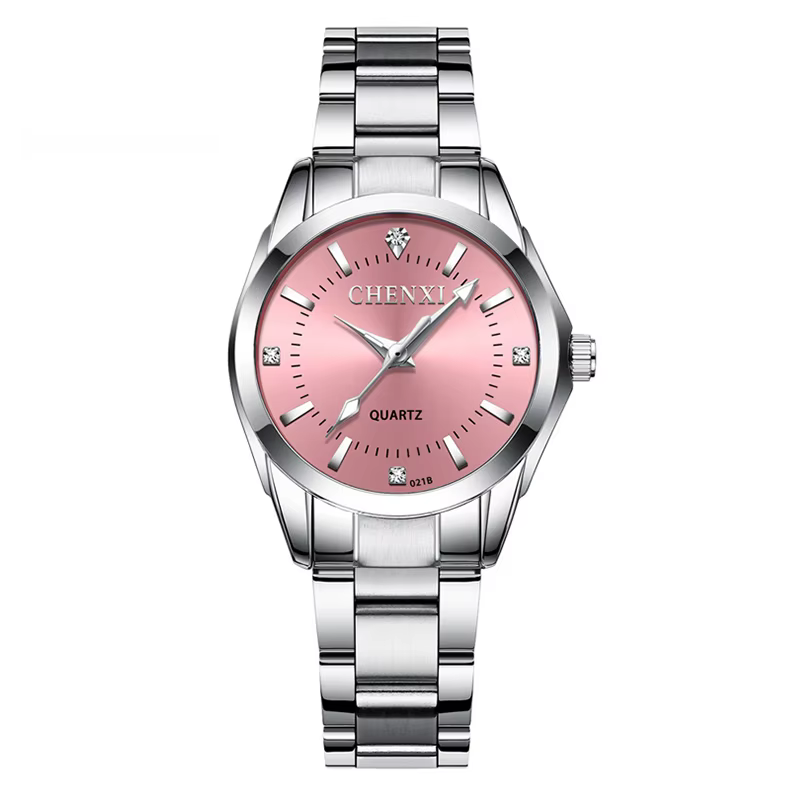 Montres de luxe pour femmes, en acier inoxydable, analogique lumineux à Quartz