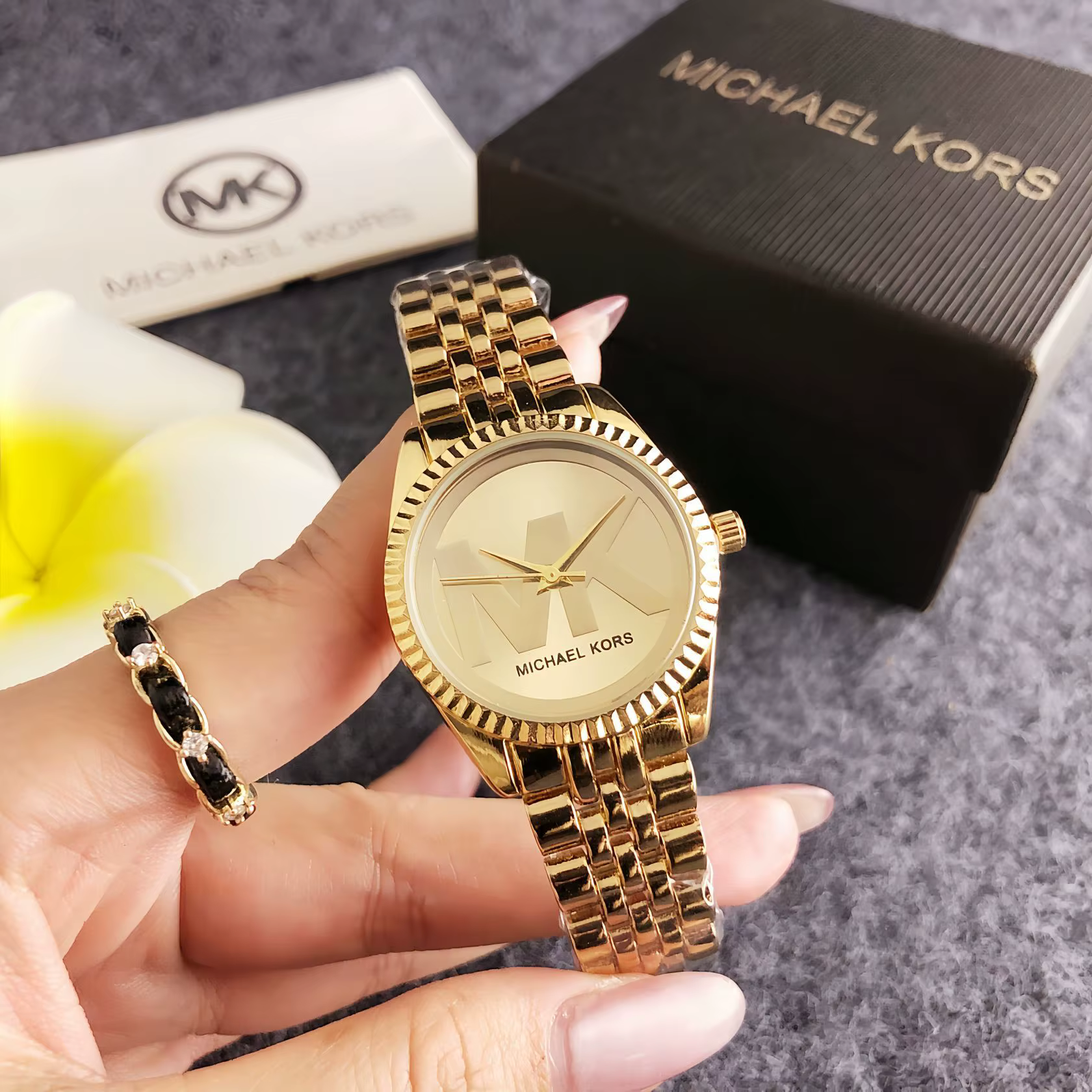 Nouvelle montre à quartz pour femme Michael Kors, style business tendance, design luxueux, alliage, 