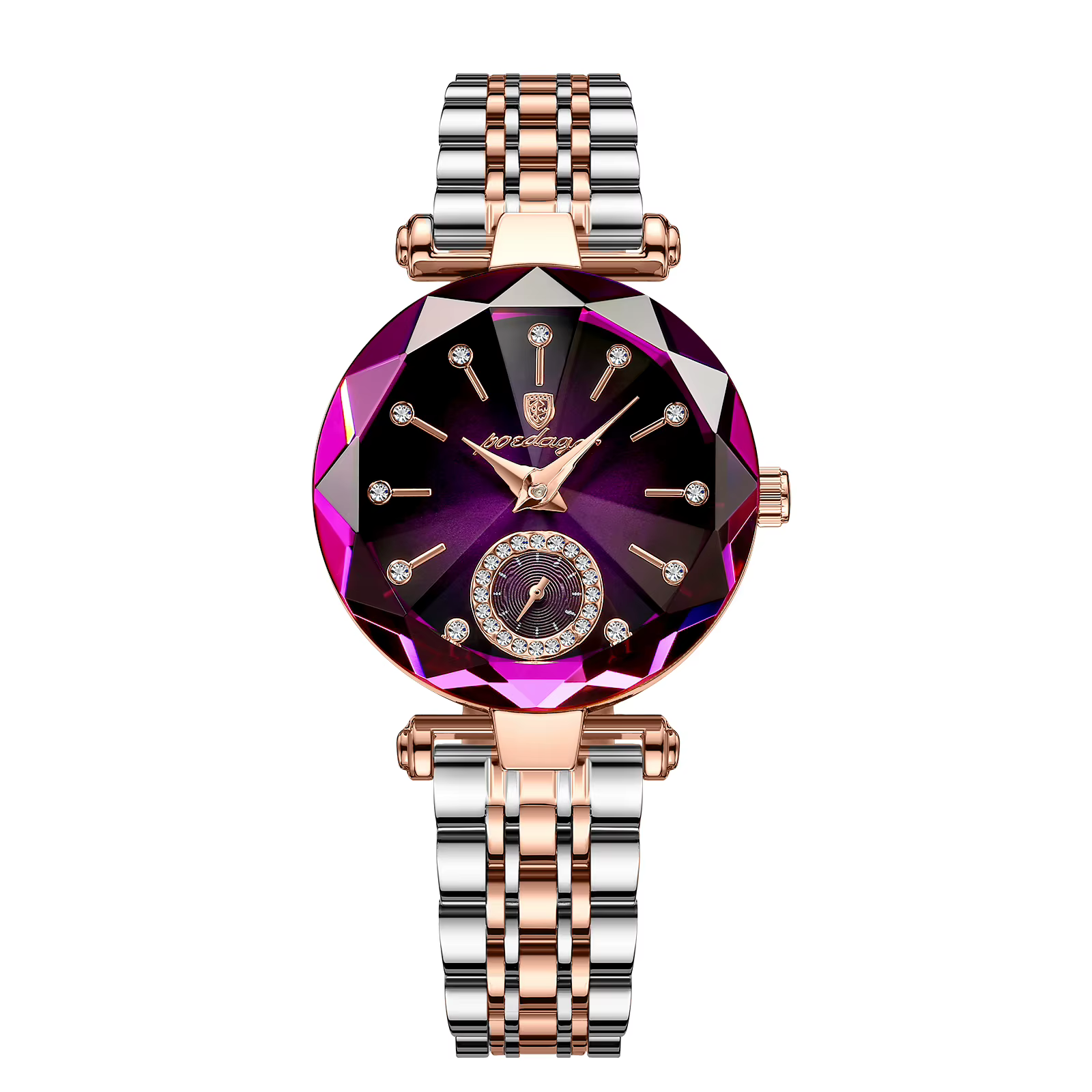 POEDAGAR montres de luxe pour dames Top marque en acier inoxydable étanche Quartz femme montre-brace