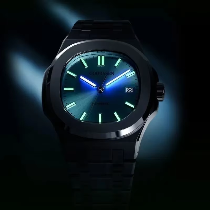 Nouveau 2025 montre automatique pour hommes lumineux homme montres bracelet en acier étanche montres
