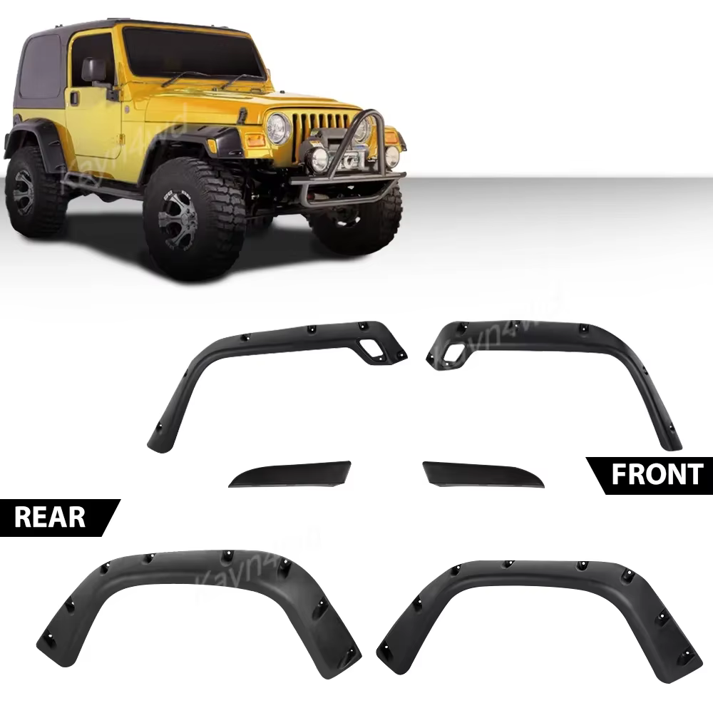 Flares de garde-boue tout-terrain 4x4, pour Jeep Wrangler TJ 1997 – 2006, Kits d'extensions d'arc de