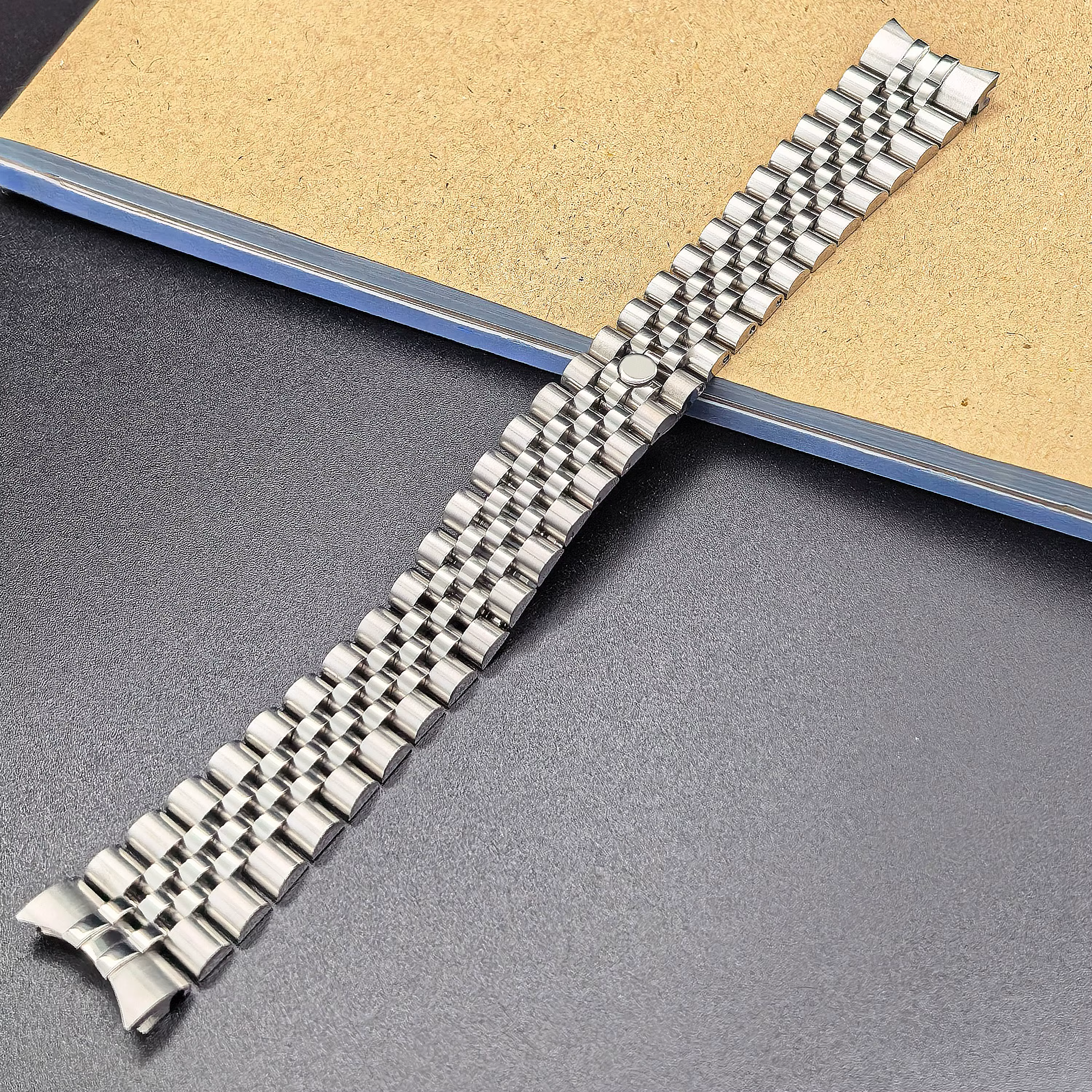 Bracelet de montre Jubilee en acier inoxydable massif or rose 13 17 20 21 mm pour Rolex Oyster Perpe