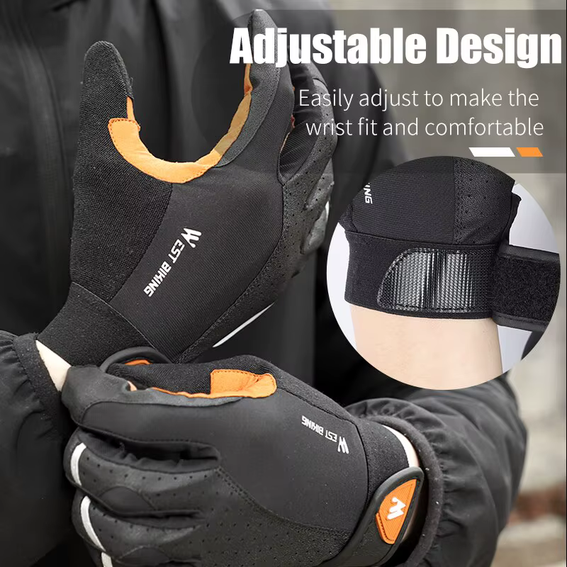 WEST BIKING-Gants de cyclisme respirants pour hommes et femmes, mitaines complètes, gants de sport d