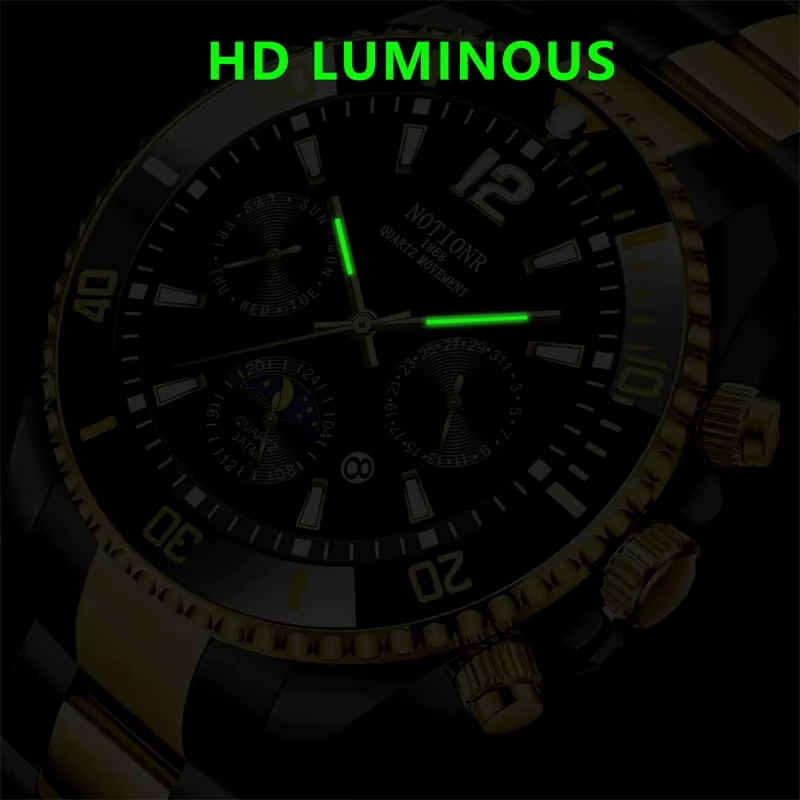 Montre à quartz en acier inoxydable étanche pour homme, montres de sport, horloge Shoous, luxe, affa