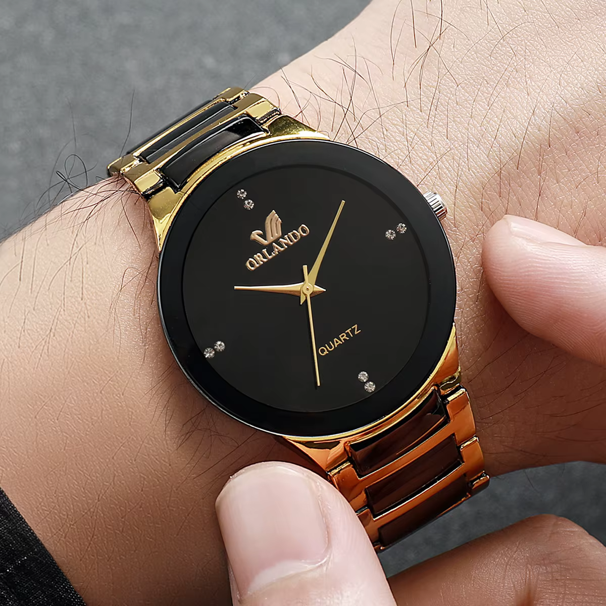 Montre à quartz en acier inoxydable pour hommes et femmes, montres-bracelets d'affaires, mode couple