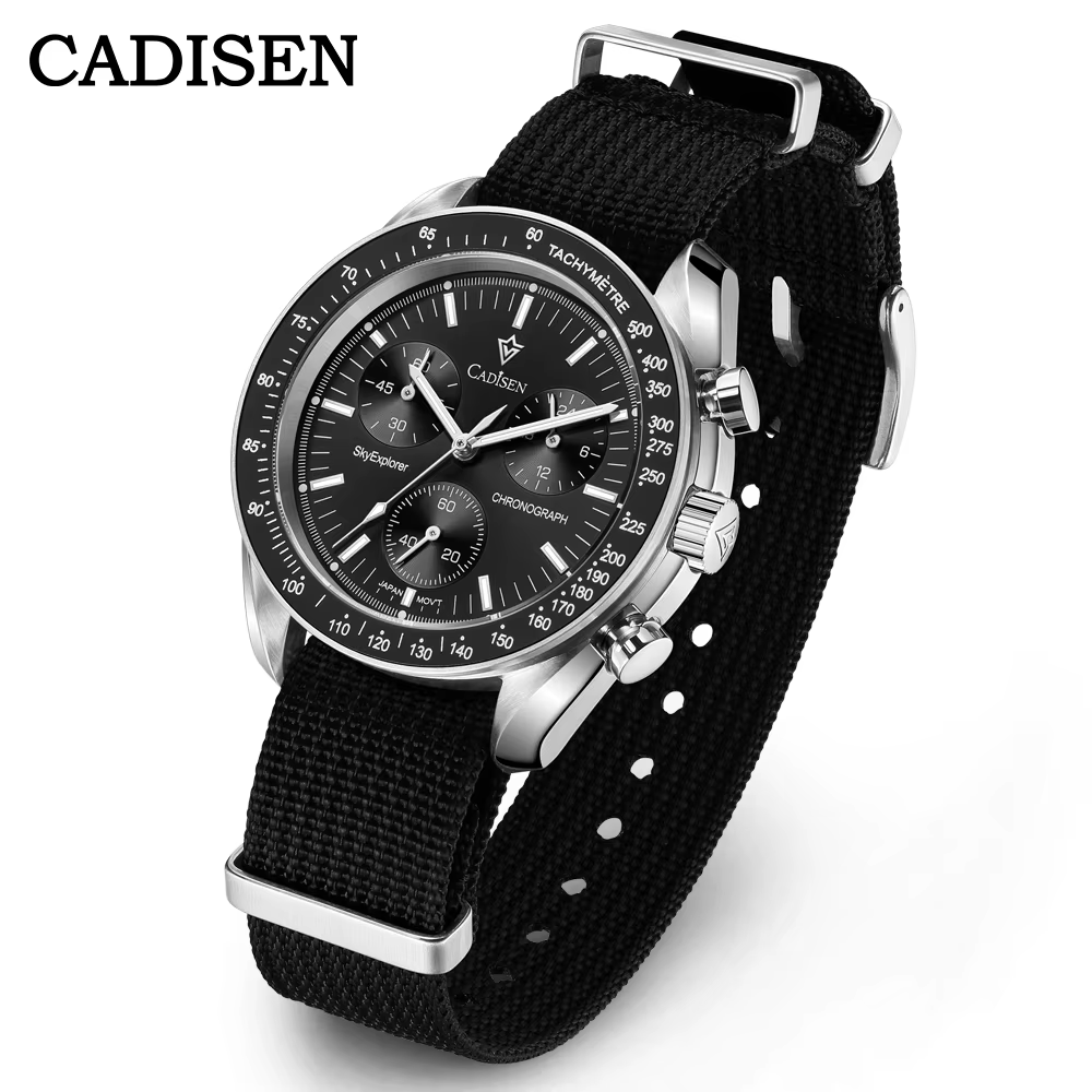 CADISEN 2026 nouvelles montres pour hommes montre-bracelet à Quartz de luxe pour hommes toile japon 