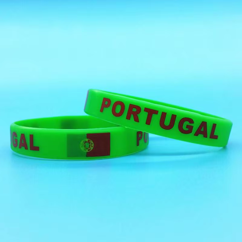 Bracelet en silicone sensation Portugal pour hommes et femmes, bracelet en caoutchouc élastique, dra