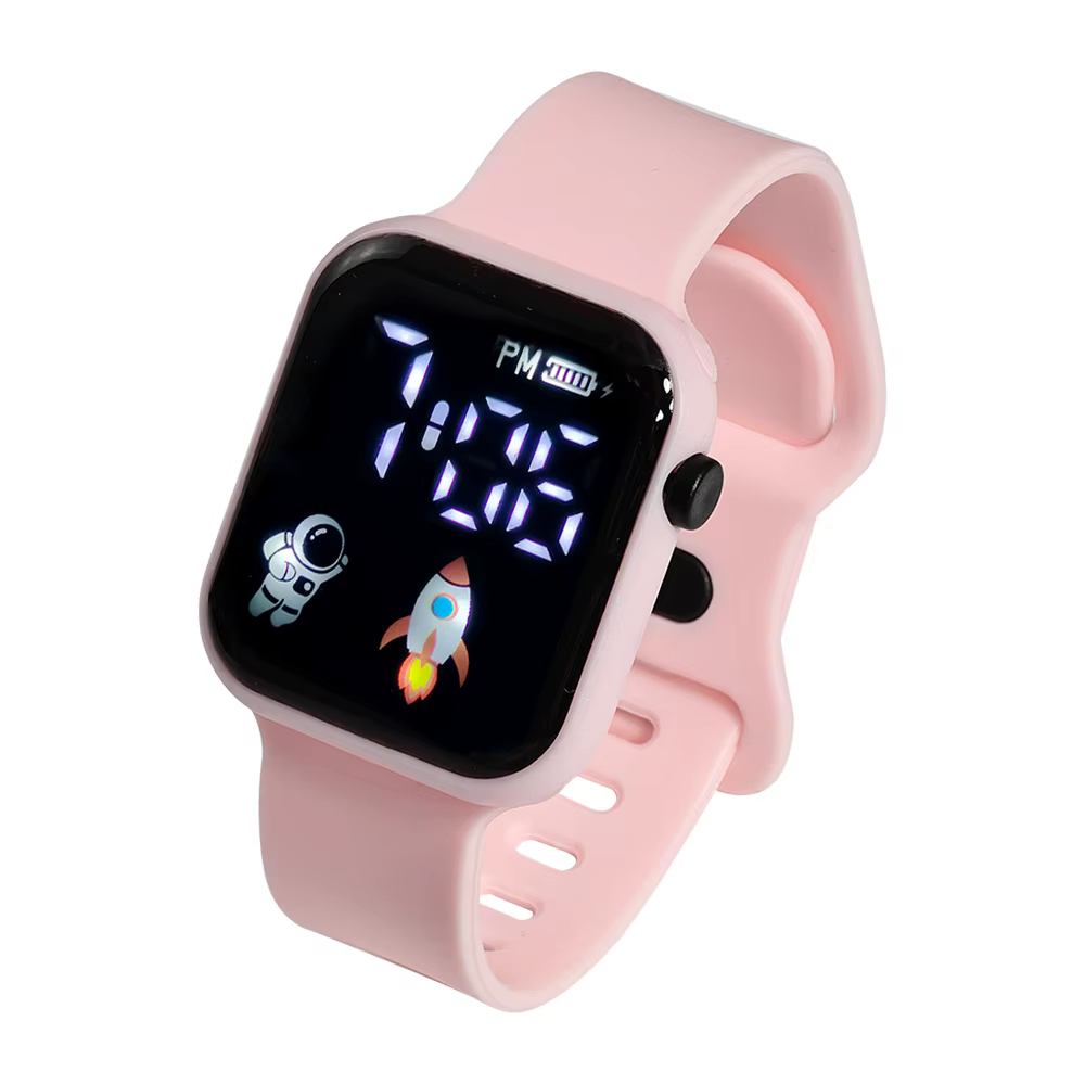 Montre connectée de sport pour hommes et femmes, fusée d'astronaute, écran tactile, électronique, ca