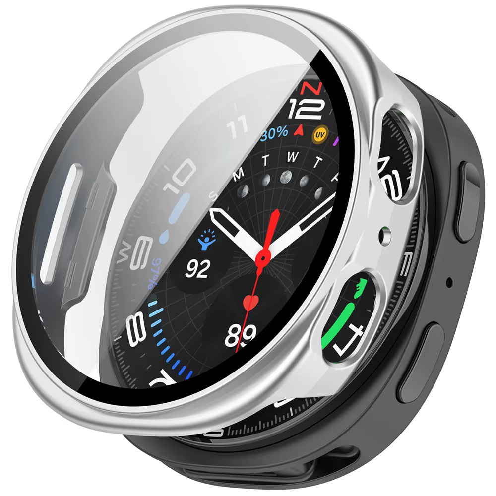Verre trempé + coque PC pour Samsung Galaxy Watch 8 44mm 40mm, coque de protection pare-chocs toutes