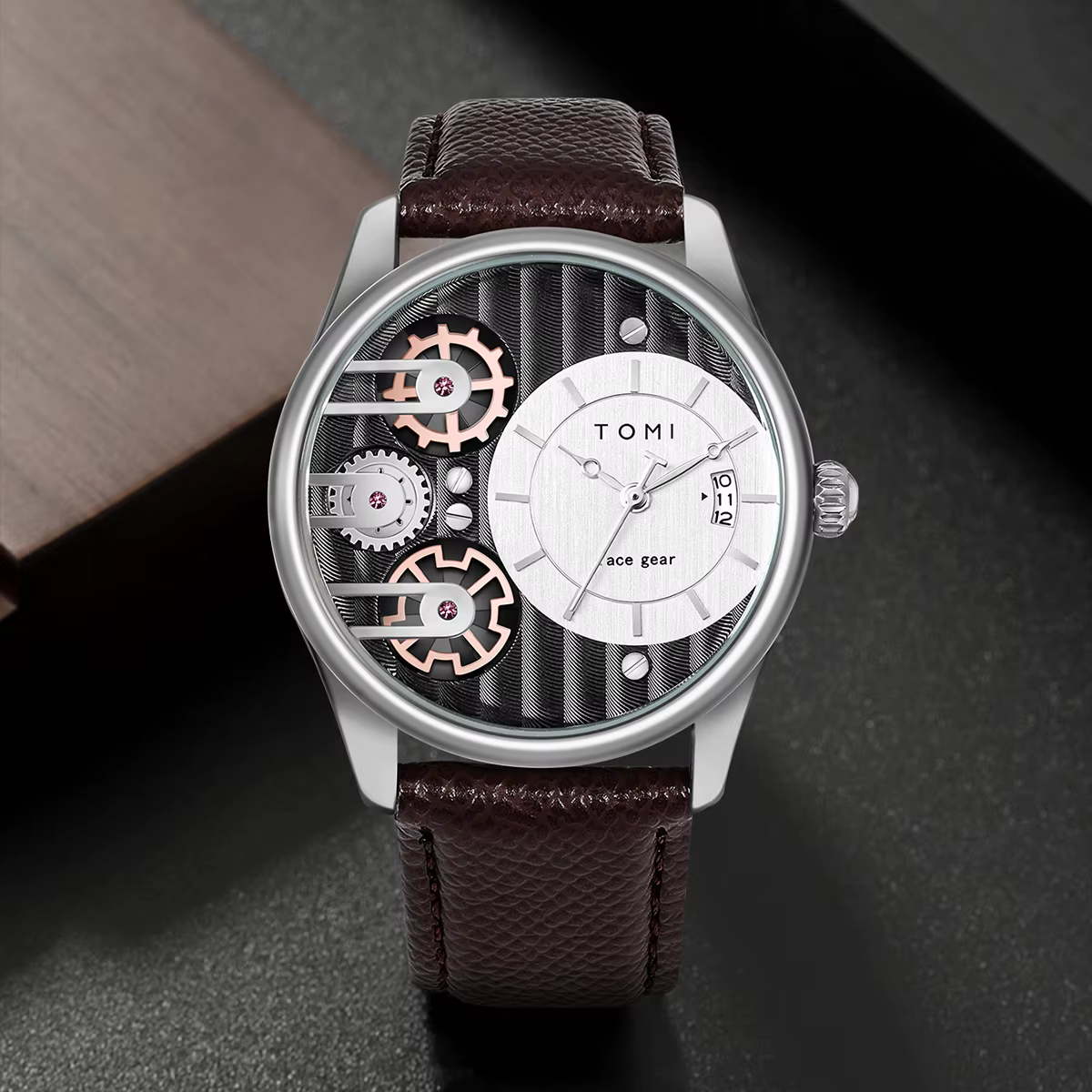 TOMI-Montre à quartz avec poignées amovibles pour homme, luxe, simple, affaires, bracelet, festival,