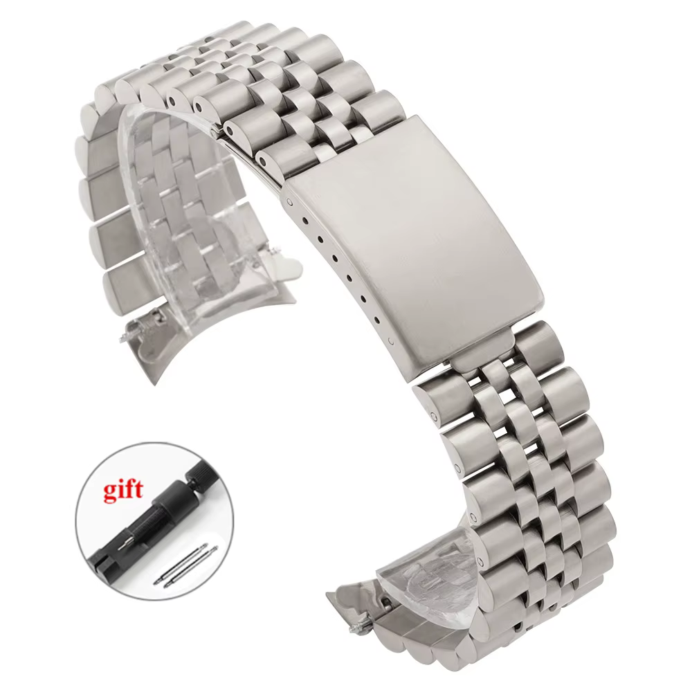 Bracelet de montre à extrémité incurvée de luxe pour Rolex DATEJUST pour Bracelet jubilé en acier in
