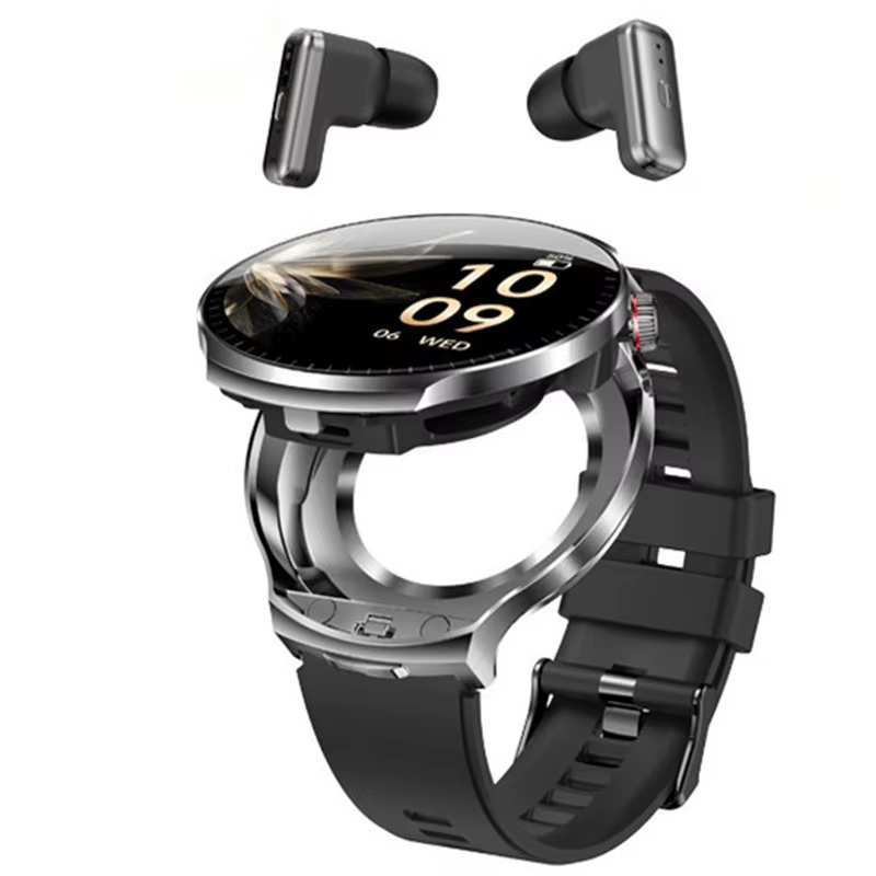 Montre intelligente T100 BT appel sans fil écouteurs 2 en 1 TWS écouteur Fitness Tracker AI suppress