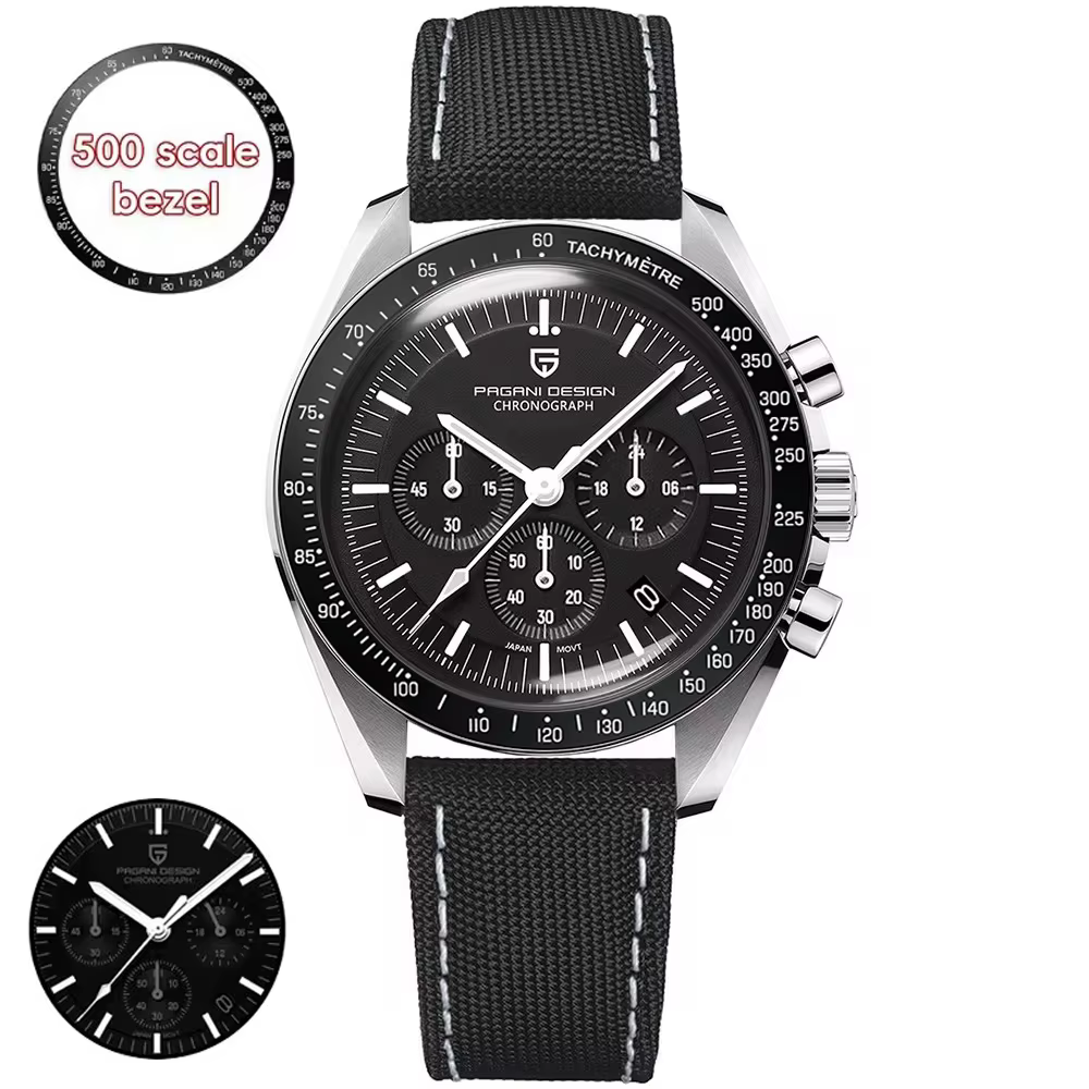 PAGANI DESIGN – montre de Sport pour hommes, marque de luxe, chronographe à Quartz automatique, étan