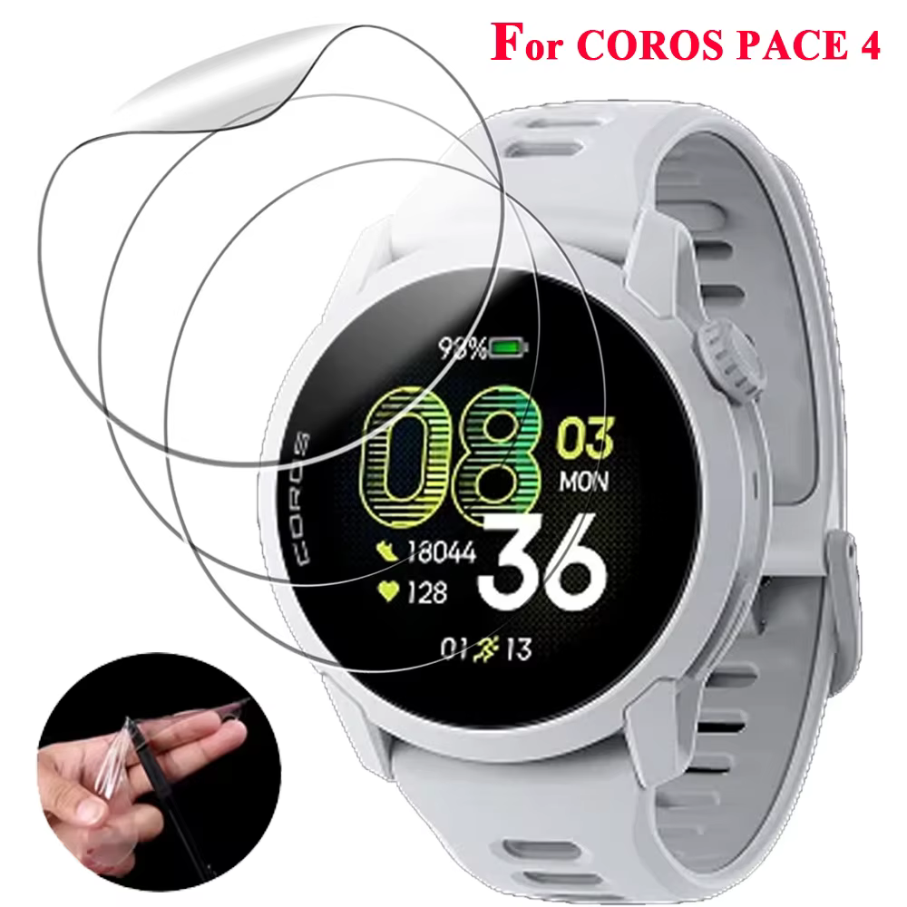Protecteur d'écran pour montre intelligente Coros Pace 4, 5 paquets, Film Hydrogel souple en TPU rép