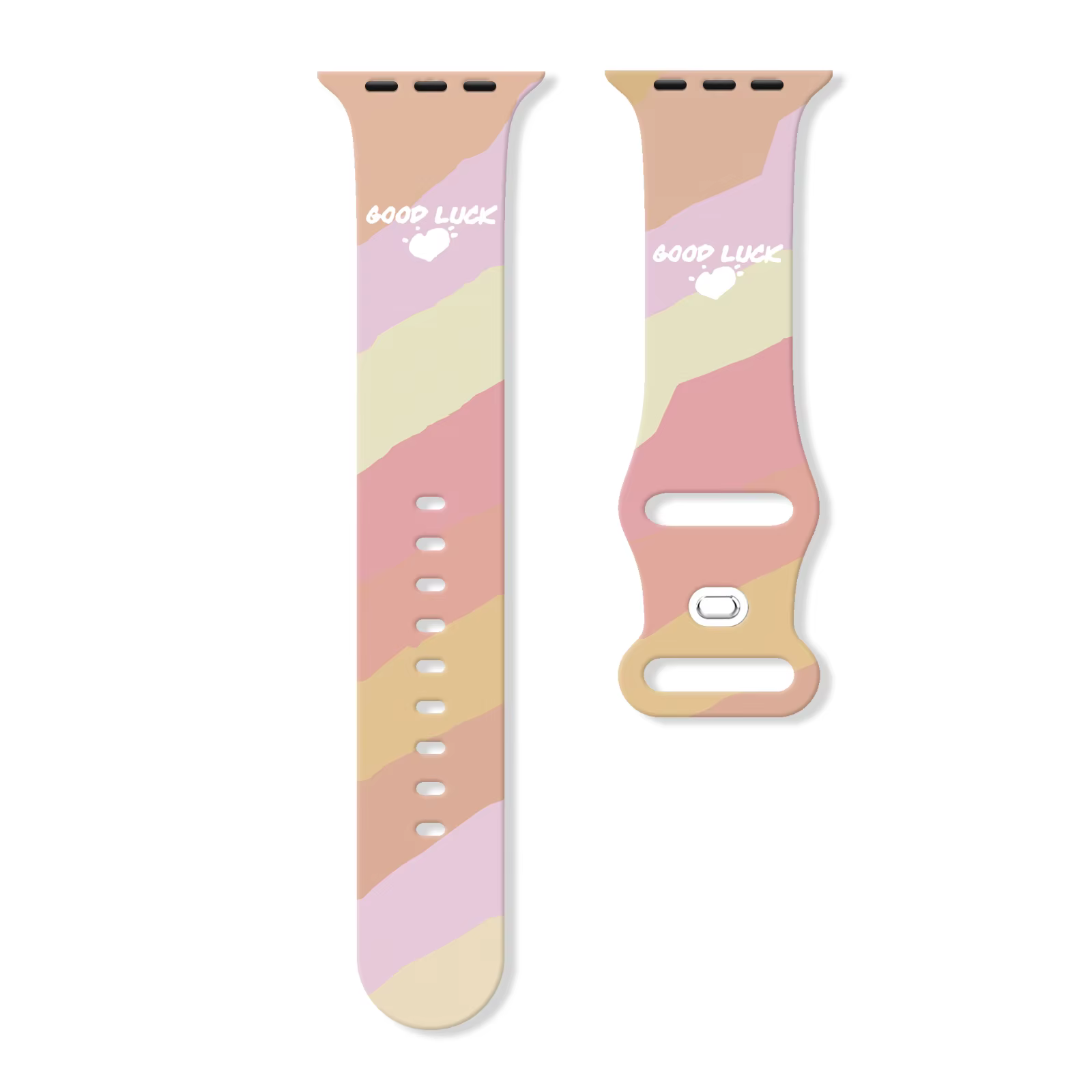 Bracelet imprimé série Macaron pour Apple Watch 11 10 9 8, bracelet en silicone remplaçable pour iWa