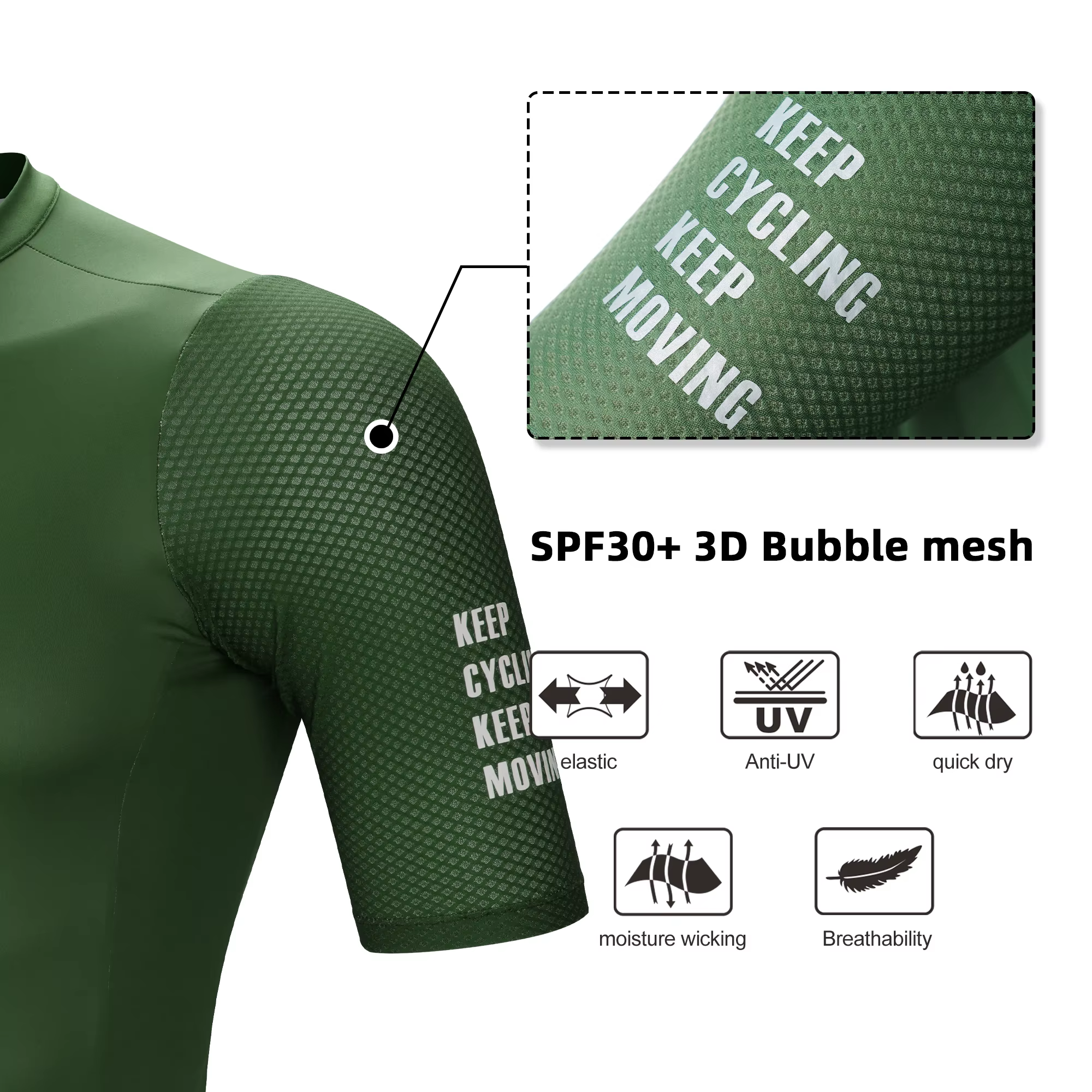 DAREVIE Maillot de cyclisme SPF 50 Anti-UV niveau d'entraînement coupe ajustée petite taille hommes 
