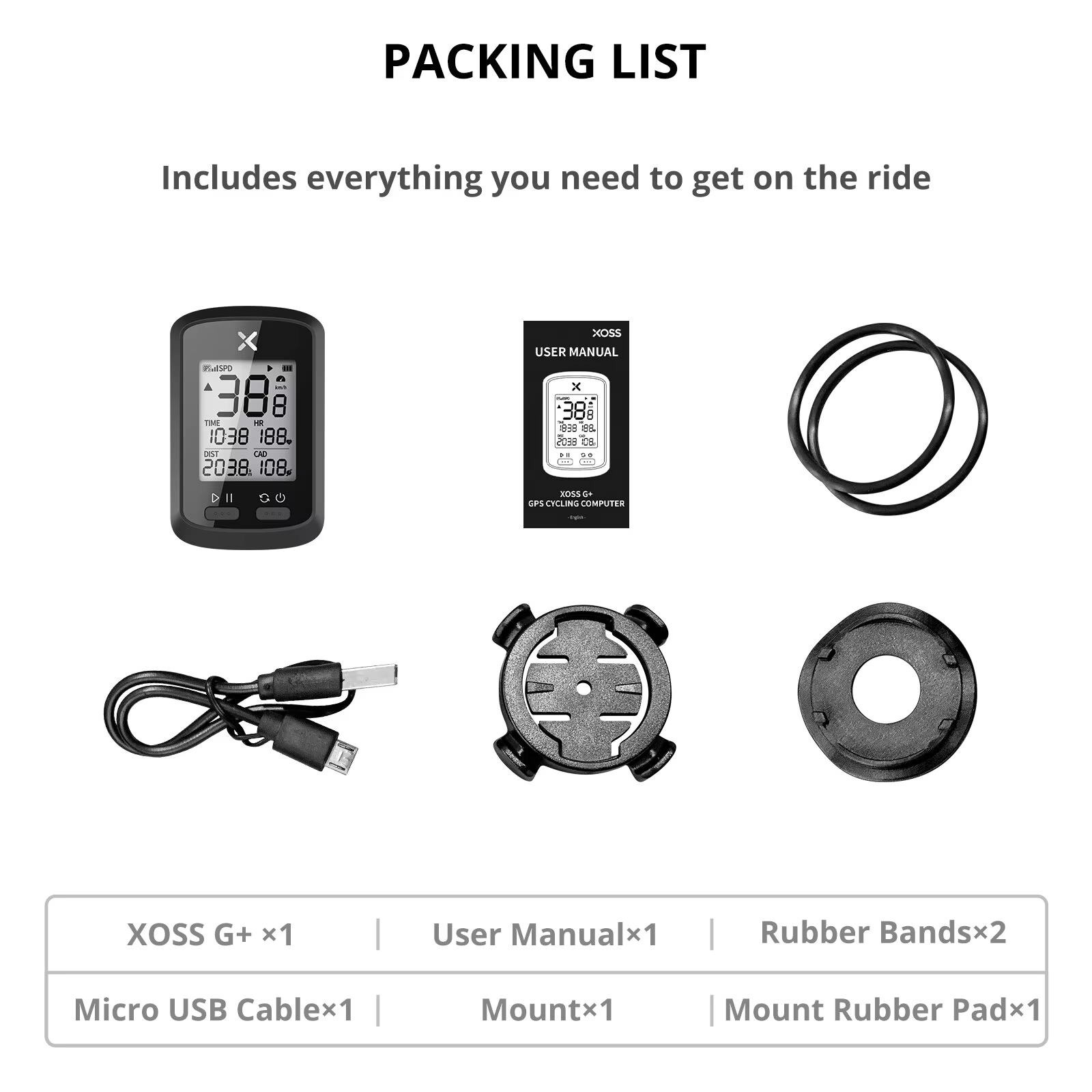 XOSS-Ordinateur de vélo G + GPS, compteur de vitesse de vélo sans fil, vélo de route VTT, étanche, B