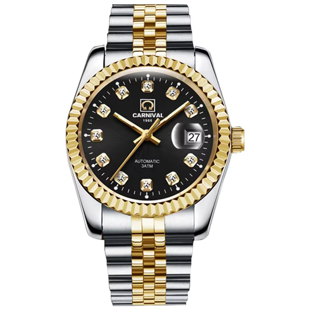 CARNAVAL-Montres mécaniques automatiques pour femmes, marque de luxe suisse, saphir, or 18 carats, d