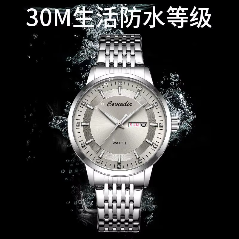 Montre pour hommes entièrement automatique et Non mécanique, évidée, étanche, tendance, brille dans 