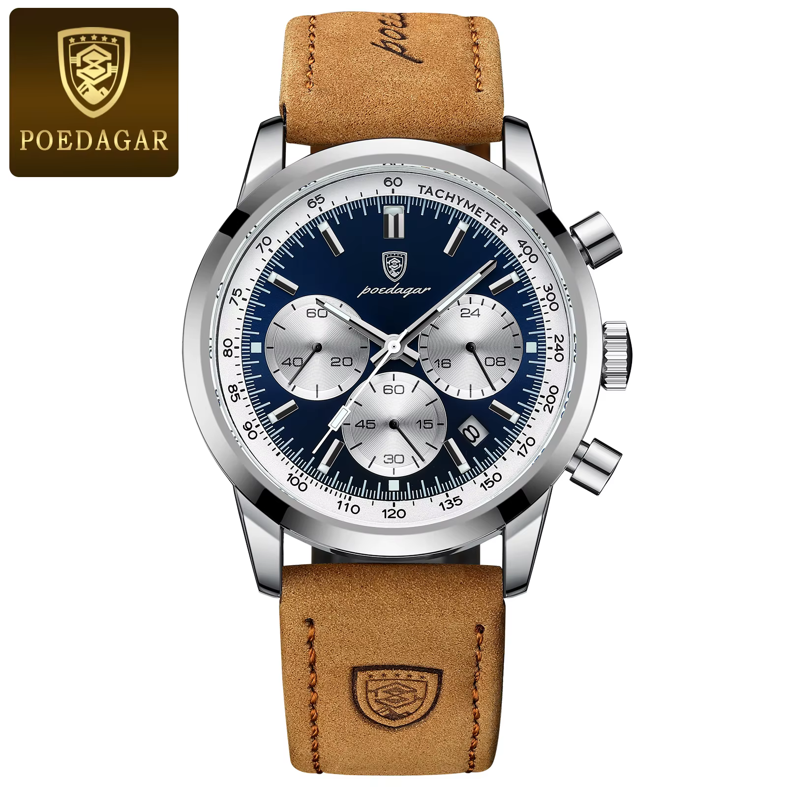 POEDAGAR mode Sport montre-bracelet pour hommes étanche lumineux chronographe militaire homme montre