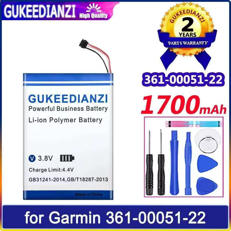Batterie de navigation GPS stable 1700Mah pour Garmin 361-00051-22