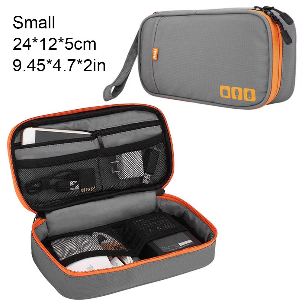 Étui de voyage pour accessoires électroniques portables, sac de rangement de câbles, sac de transpor