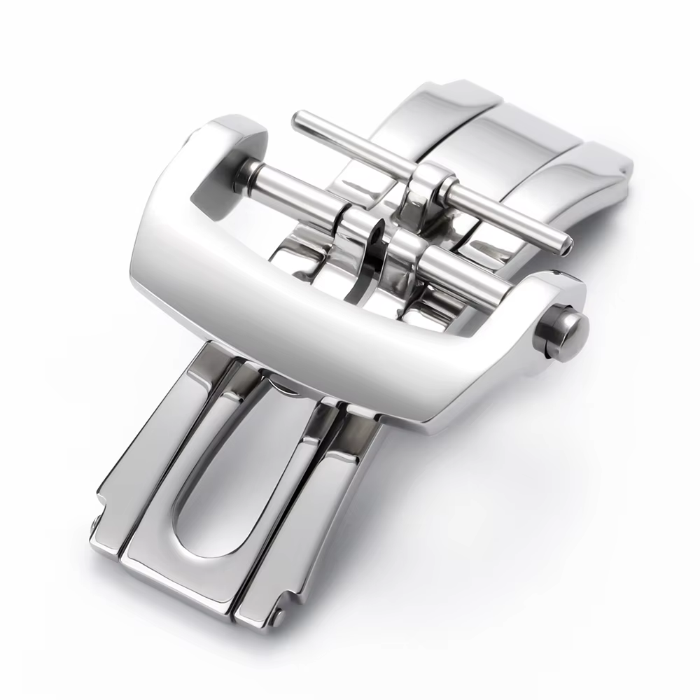 Bracelet de montre de 20 mm en acier inoxydable avec boucle déployante à ressort, parfait pour la mo