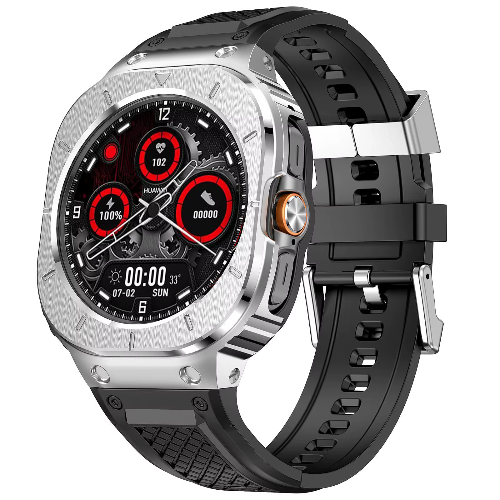 Bracelet pour Samsung Galaxy Watch Ultra 47mm, Bracelet de Sport, coque en acier inoxydable + Bracel
