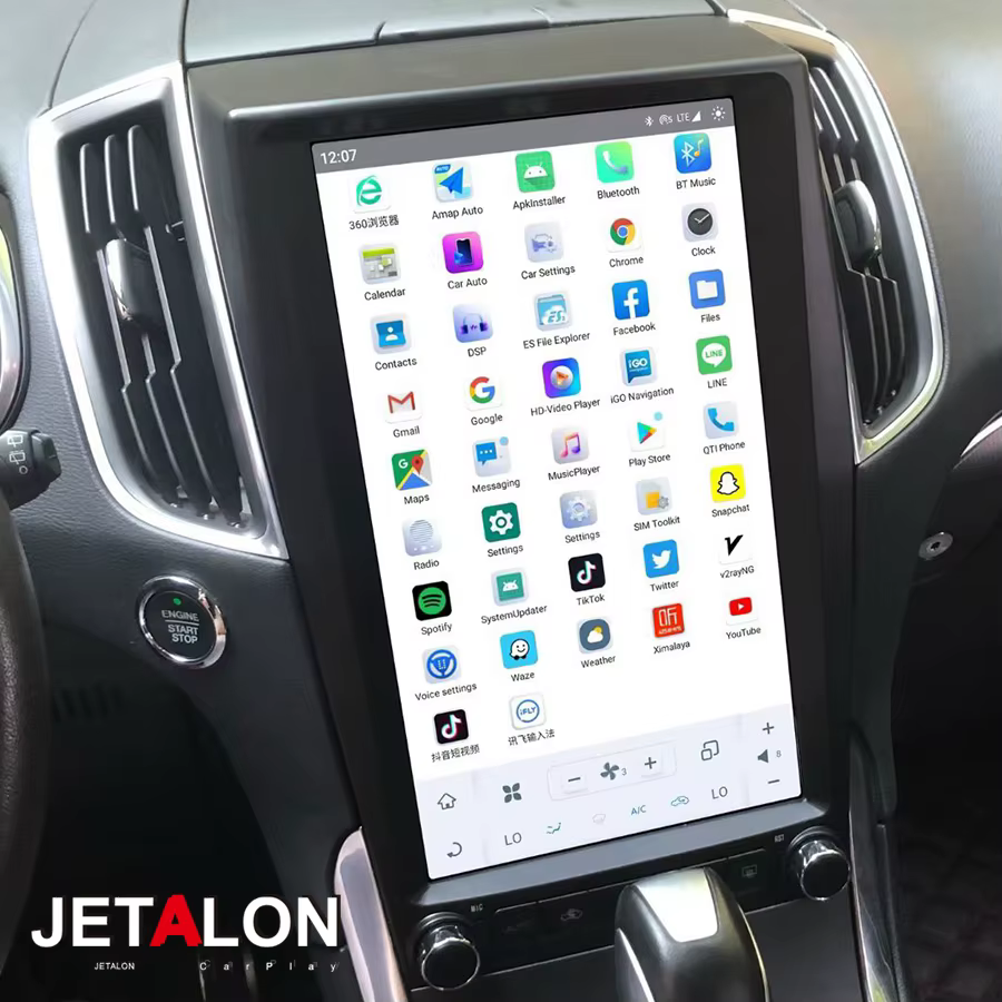 Autoradio Android GPS Navigation 13,6 pouces avec Carplay pour Ford Edge 2015-2021, lecteur multiméd
